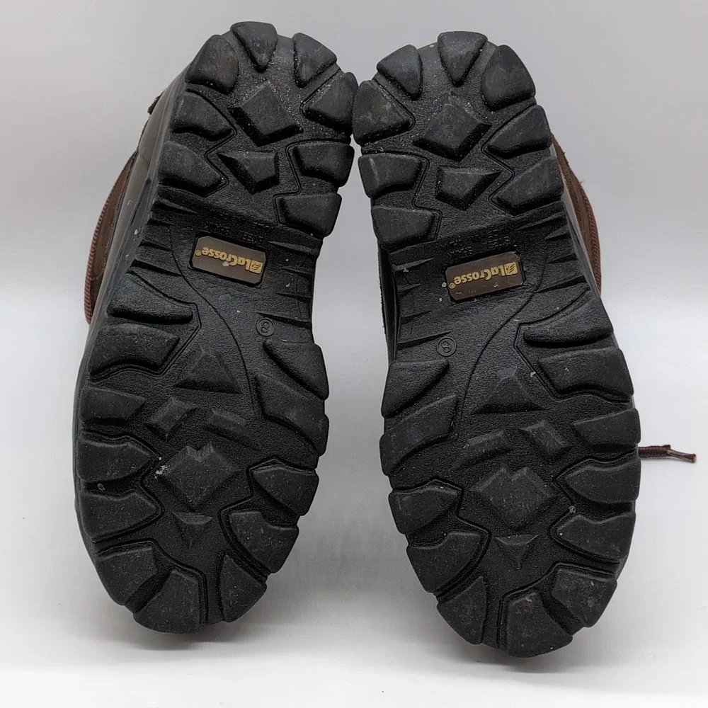 LaCrosse Boots Mens Brown 8 Suede Winter Shoes Thinsulate Removable Liner 298360